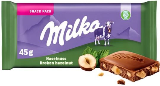 Čokoláda Milka 45g hazelnut